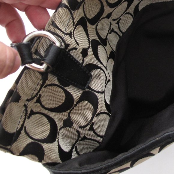 Bag Coach Black and Gray Shoulder monogram pre owned luxury 💖 - Picture 3 of 13